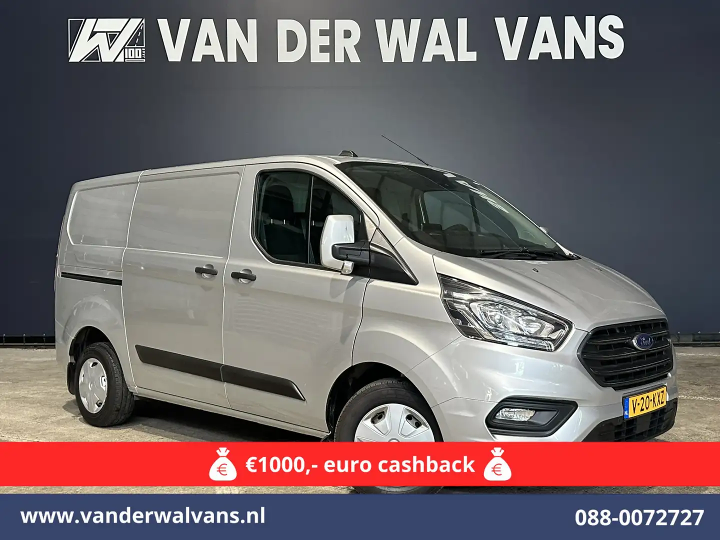 Ford Transit Custom 2.0 TDCI 130pk L1H1 Euro6 Airco | Camera | Navigat Argent - 1