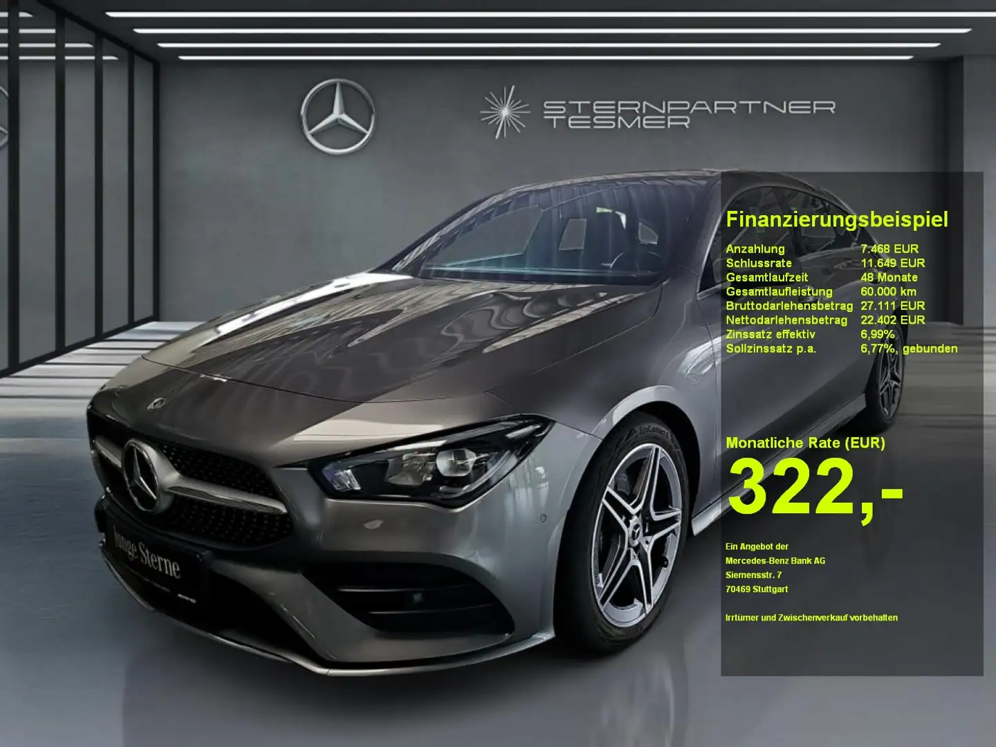 Mercedes-Benz CLA 200 SB AMG+MBUX+DISTR+AMBIENTE+KAMERA+AHK Gris - 1