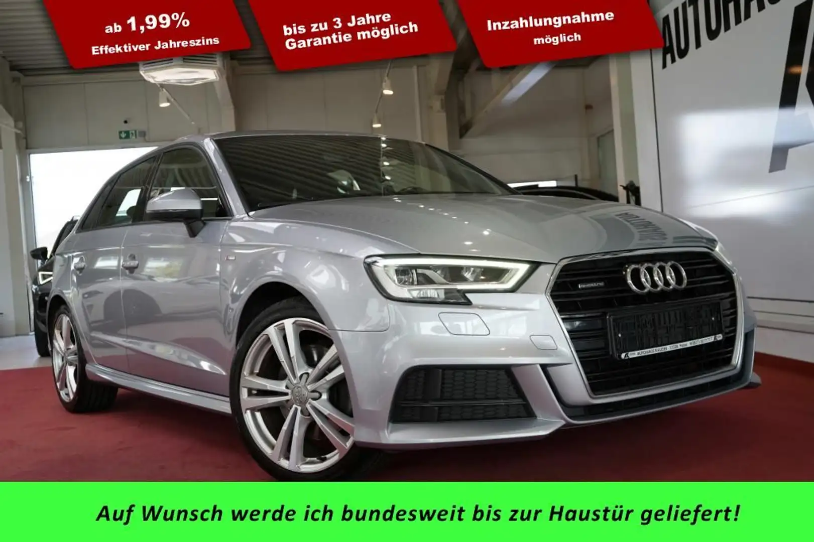 Audi A3 40 TFSI Sportback quattro S-Line*LED* Silber - 1