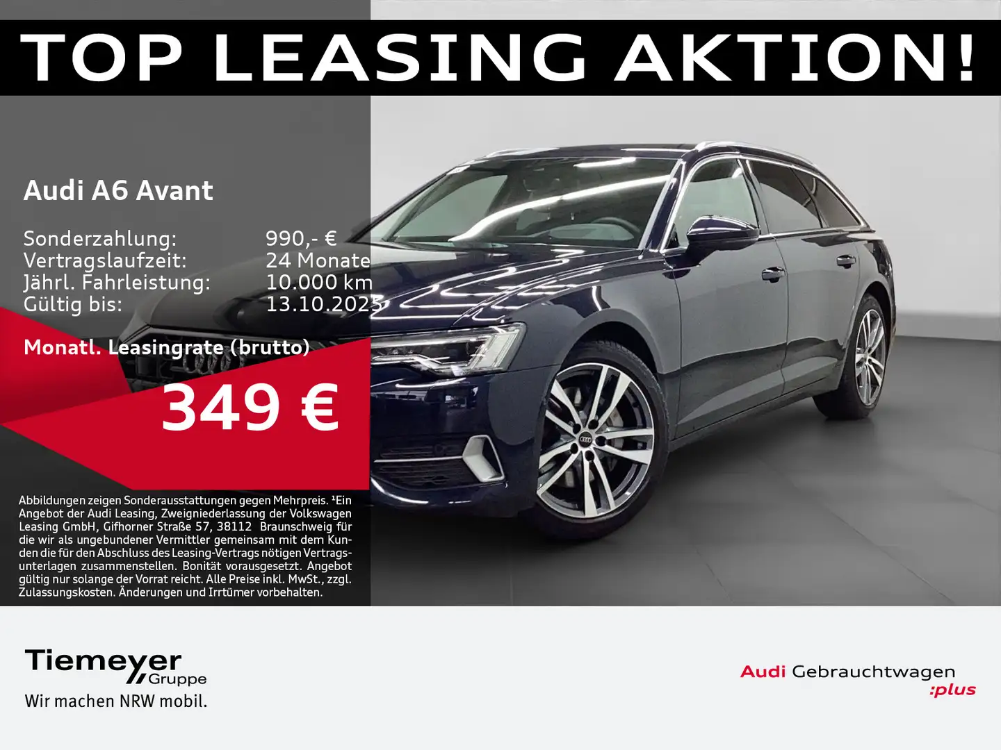 Audi A6 50 TDI Q ADVANCED LEDER AHK 360 MATRIX Blau - 1
