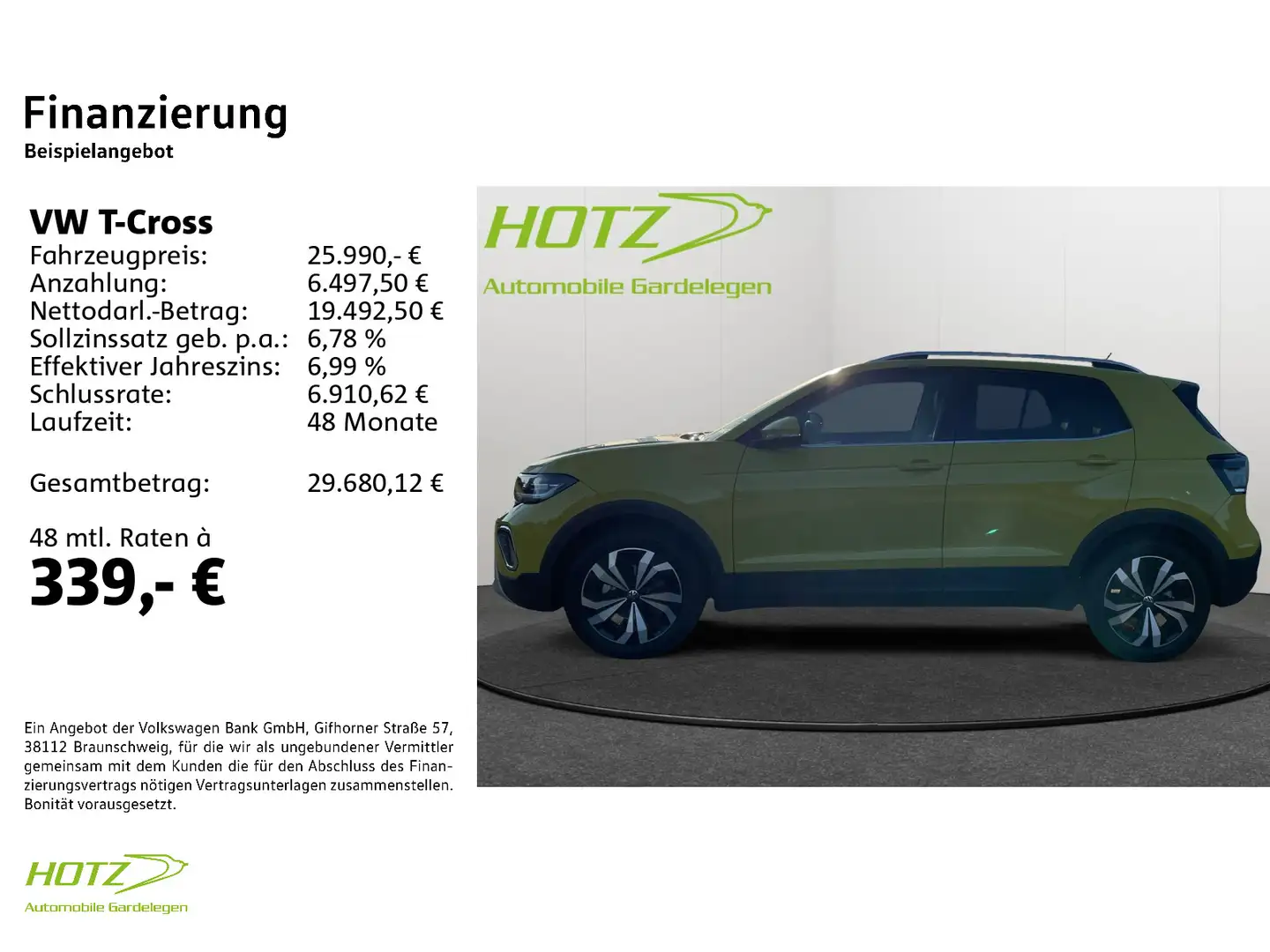 Volkswagen T-Cross 1.5 TSI DSG Style AHK/MATRIX/ACC Gelb - 2