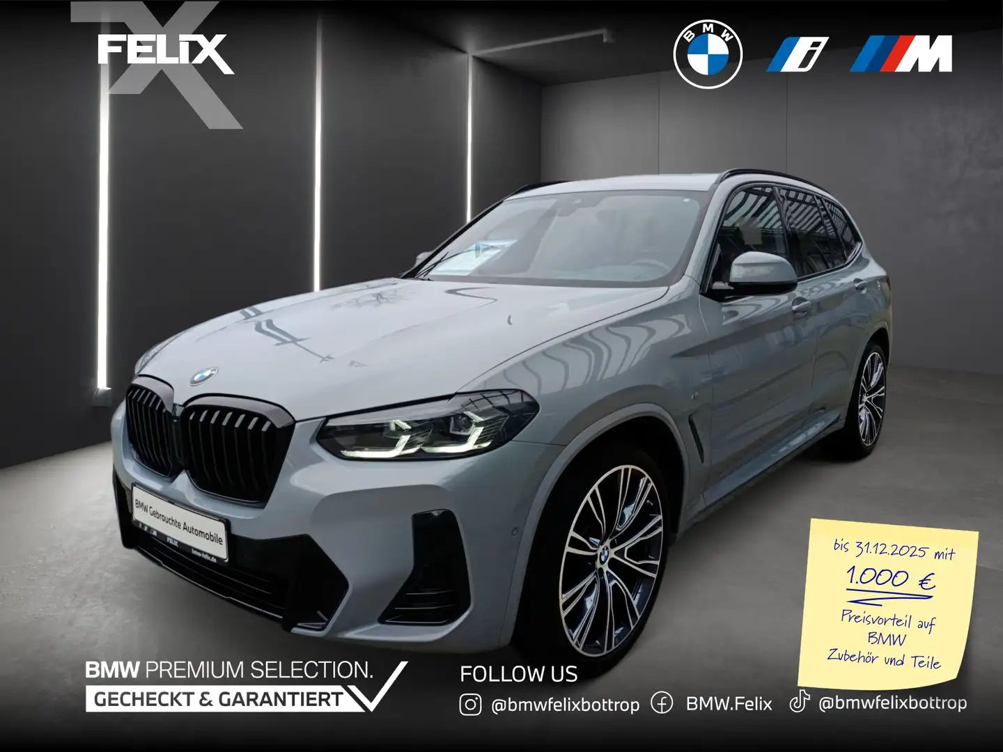 BMW X3 xDrive20i M SPORTPAKET+21"ALU+PANORAMA+LED+ Gris - 1