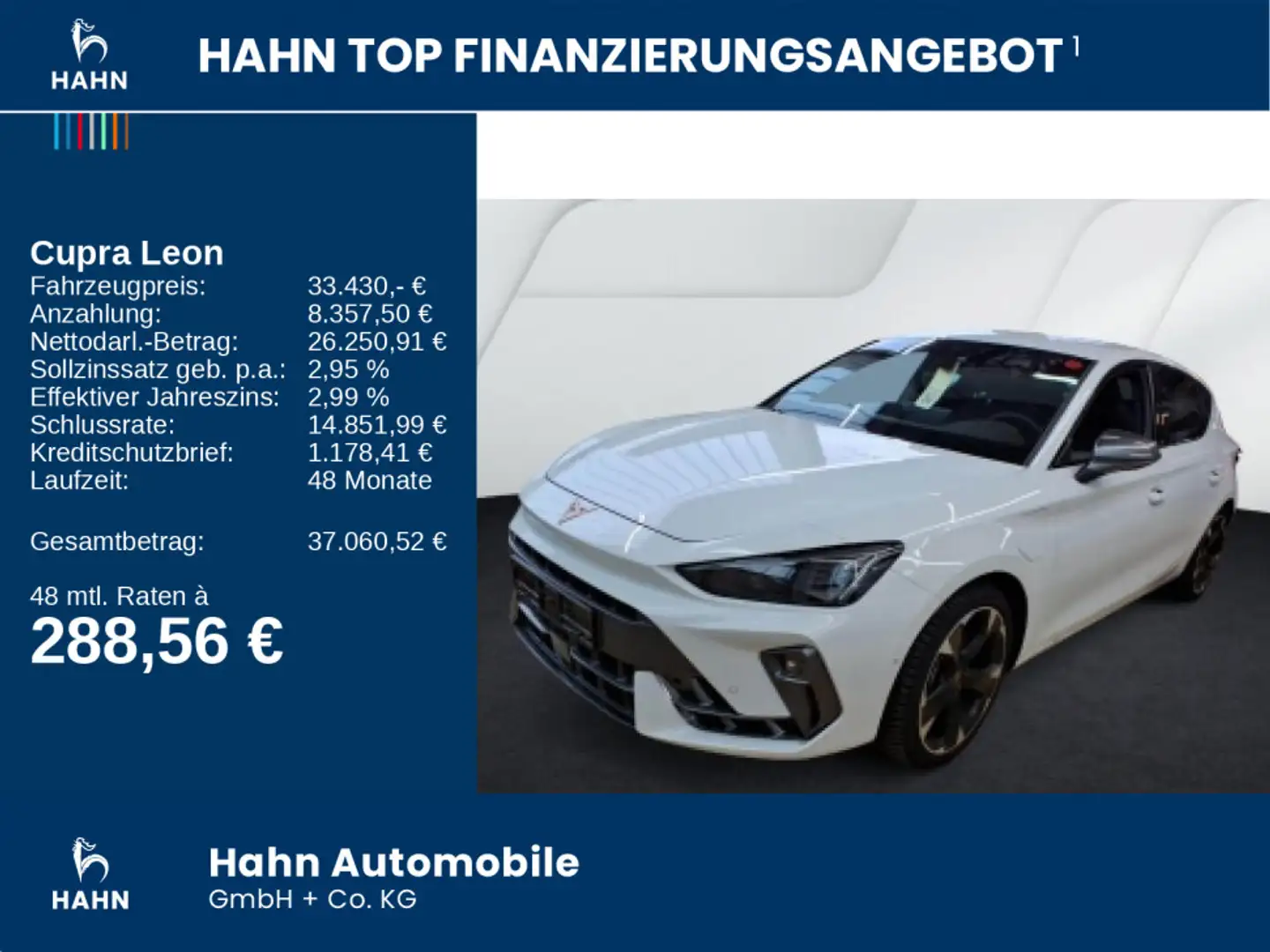 CUPRA Leon 1.5e-HYBRID DSG Navi ACC LED SHZ PLA Cam Weiß - 2