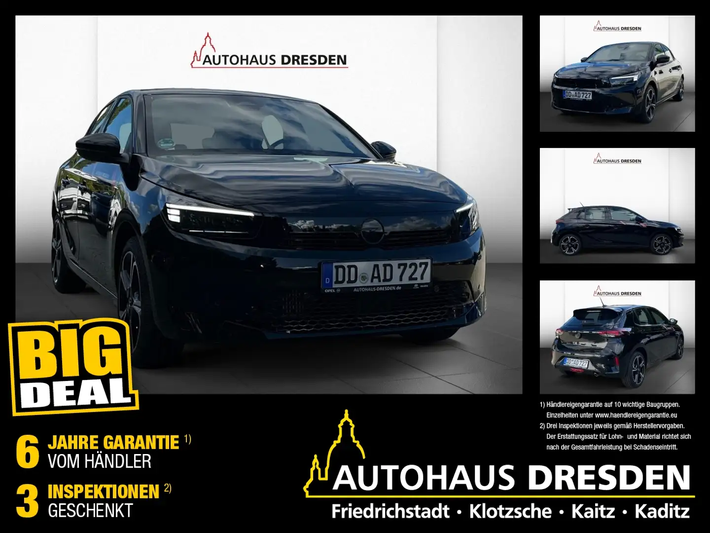 Opel Corsa F 1.2 Turbo GS Matrix+ACC+LED+SHZ+Kam.+LM Schwarz - 1