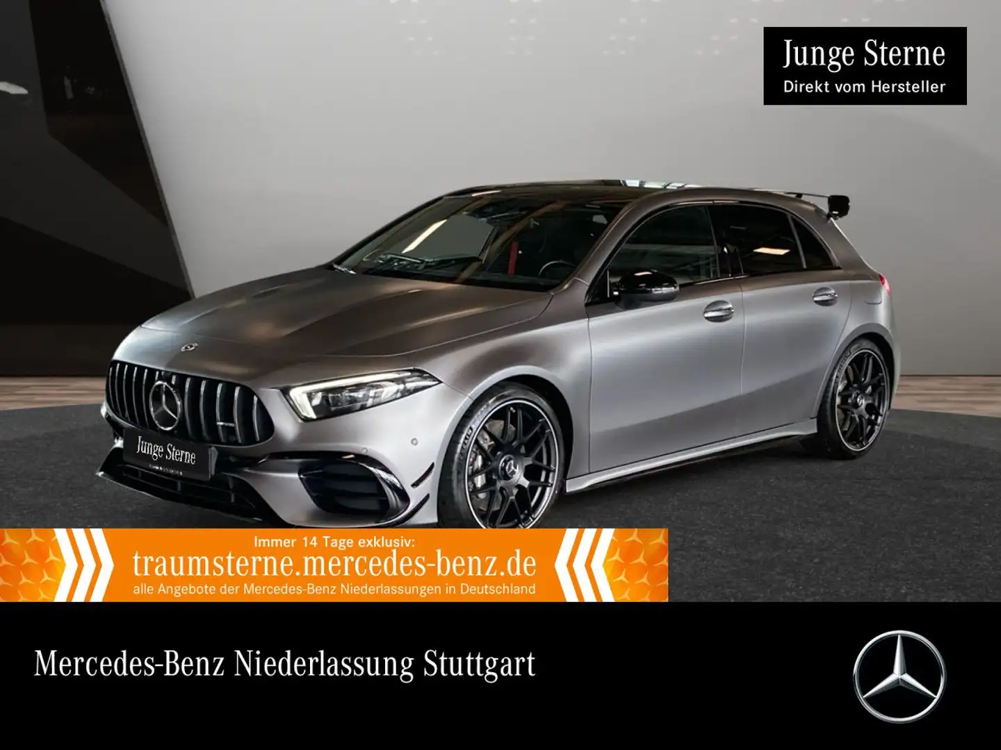 Mercedes-Benz A 45 AMG A 45 4M Kompakt PANO+360°+MULTIBEAM+BURMESTER+19" Szary - 1
