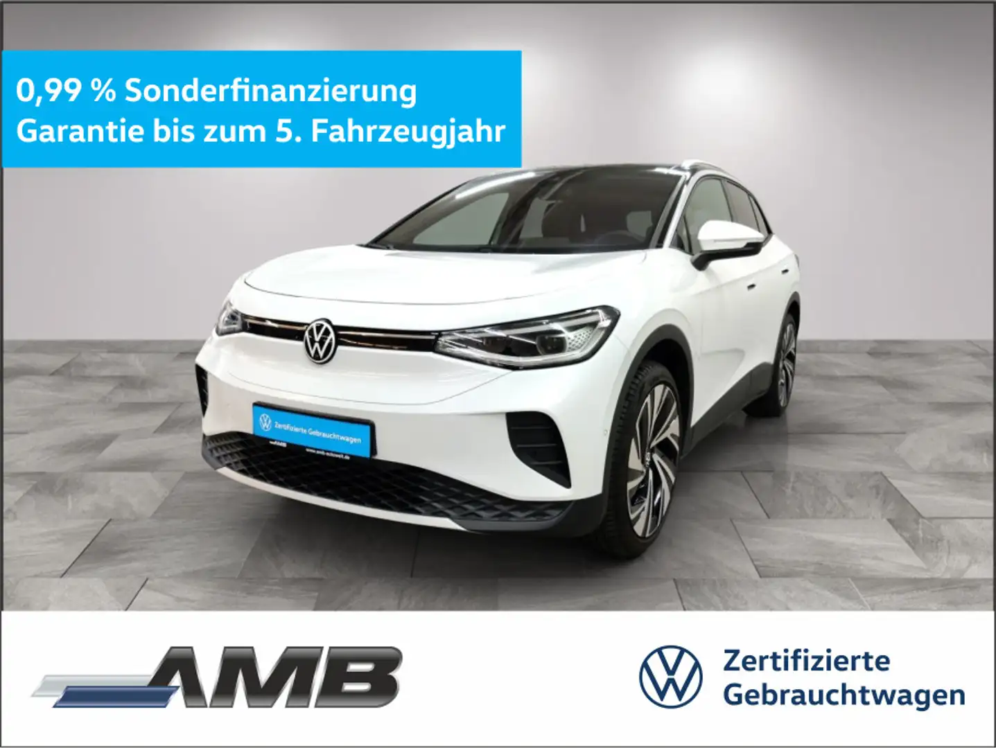 Volkswagen ID.4 Pro 4MO AHK/Matrix/Pano/360°/Wärmepu/02.29G Weiß - 1
