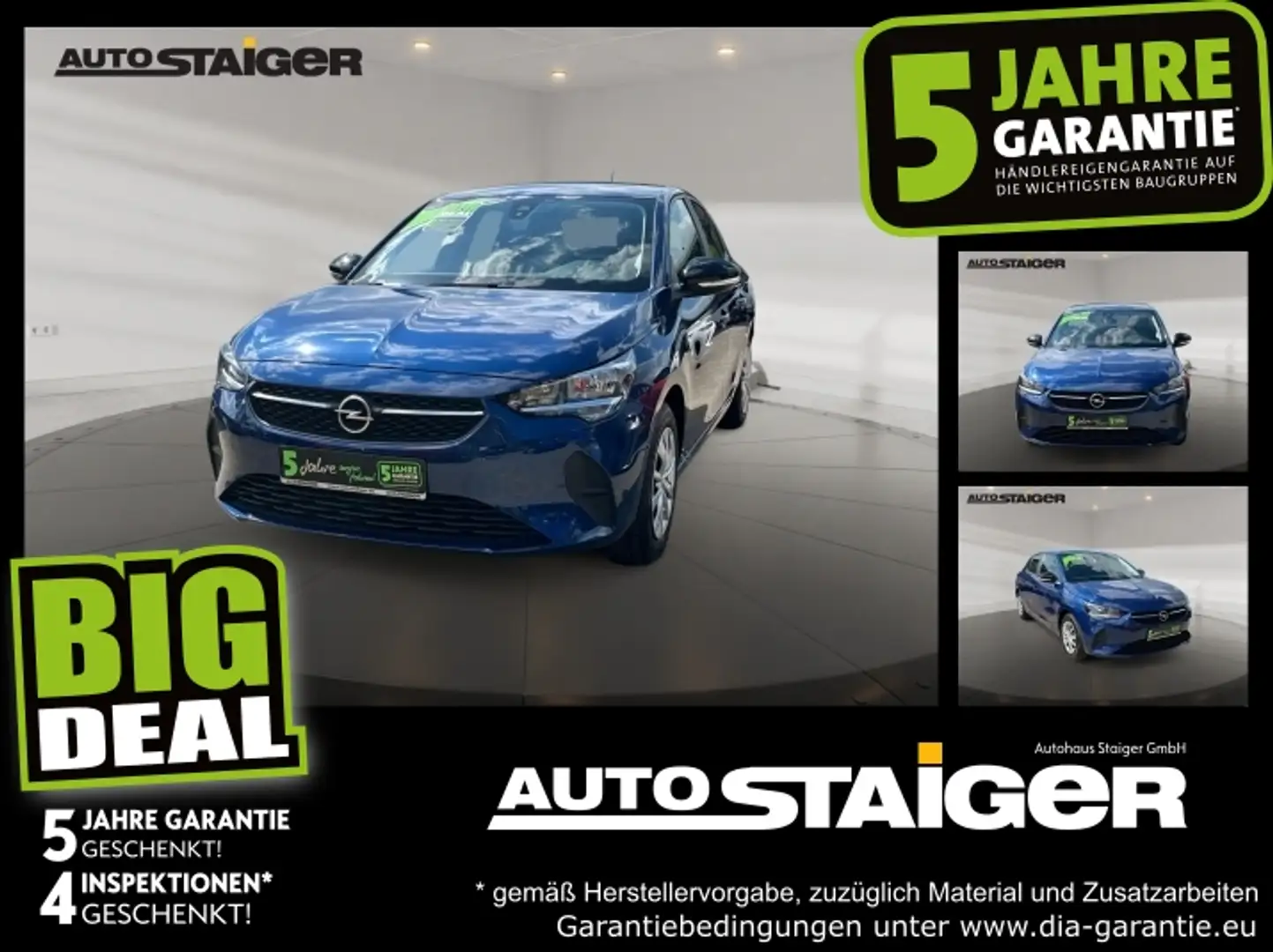 Opel Corsa Edition Ohne Schnick und Schnack Bleu - 1