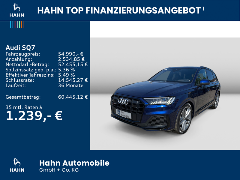 Audi SQ7 4.0 TDI tiptronic quattro Navi LED Pano Cam — photo 2