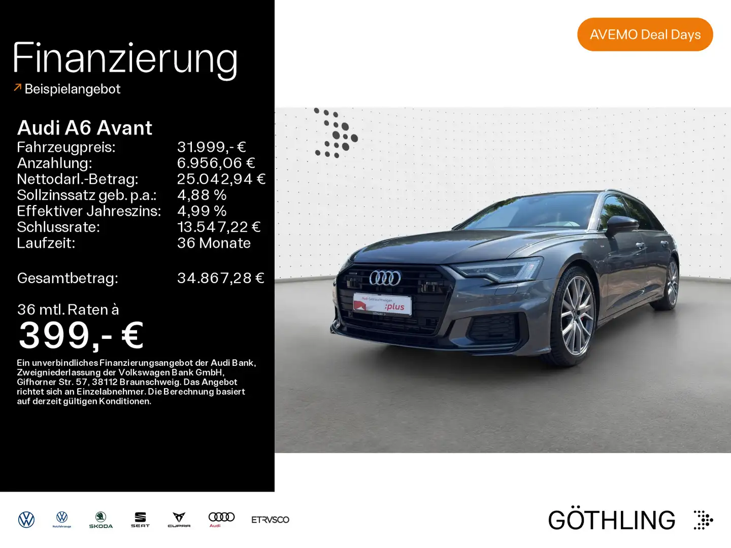 Audi A6 TFSI e Sport 55 e quattro 270kW S tro*M Grau - 1