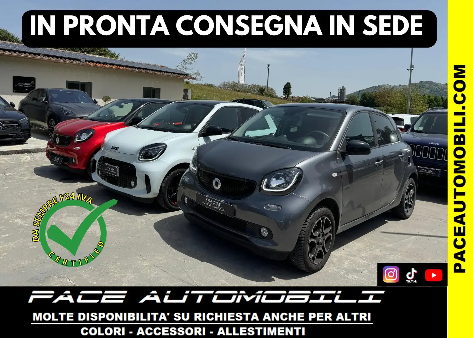 smart forFour 90 CV IVA ESPOSTA PRIME 16" CRUISE/NAVI/KAMERA LED Rosso - 1
