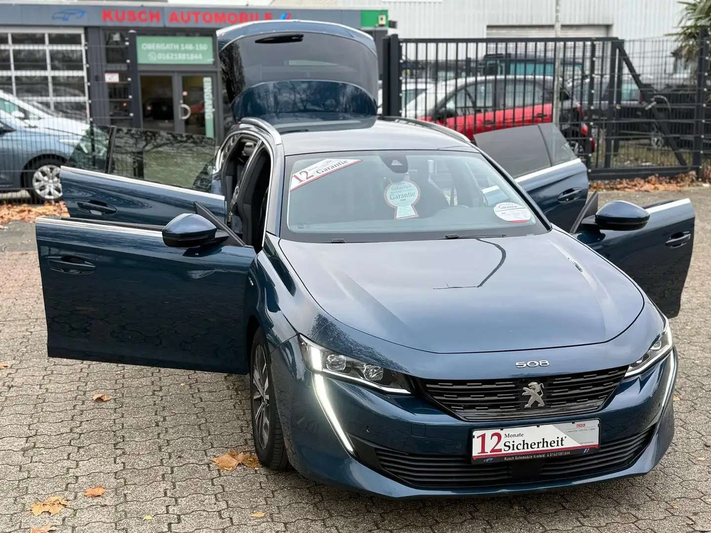 Peugeot 508 Hybrid 225 Allure Pack Voll LED Leder Navi 1 Hand Bleu - 1