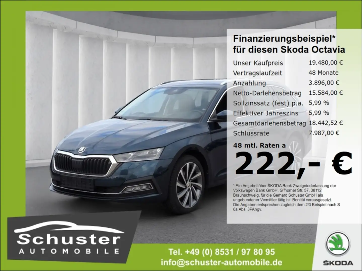 Skoda Octavia Combi Style TDI*DSG AHK Matrix-LED ACC Blau - 1