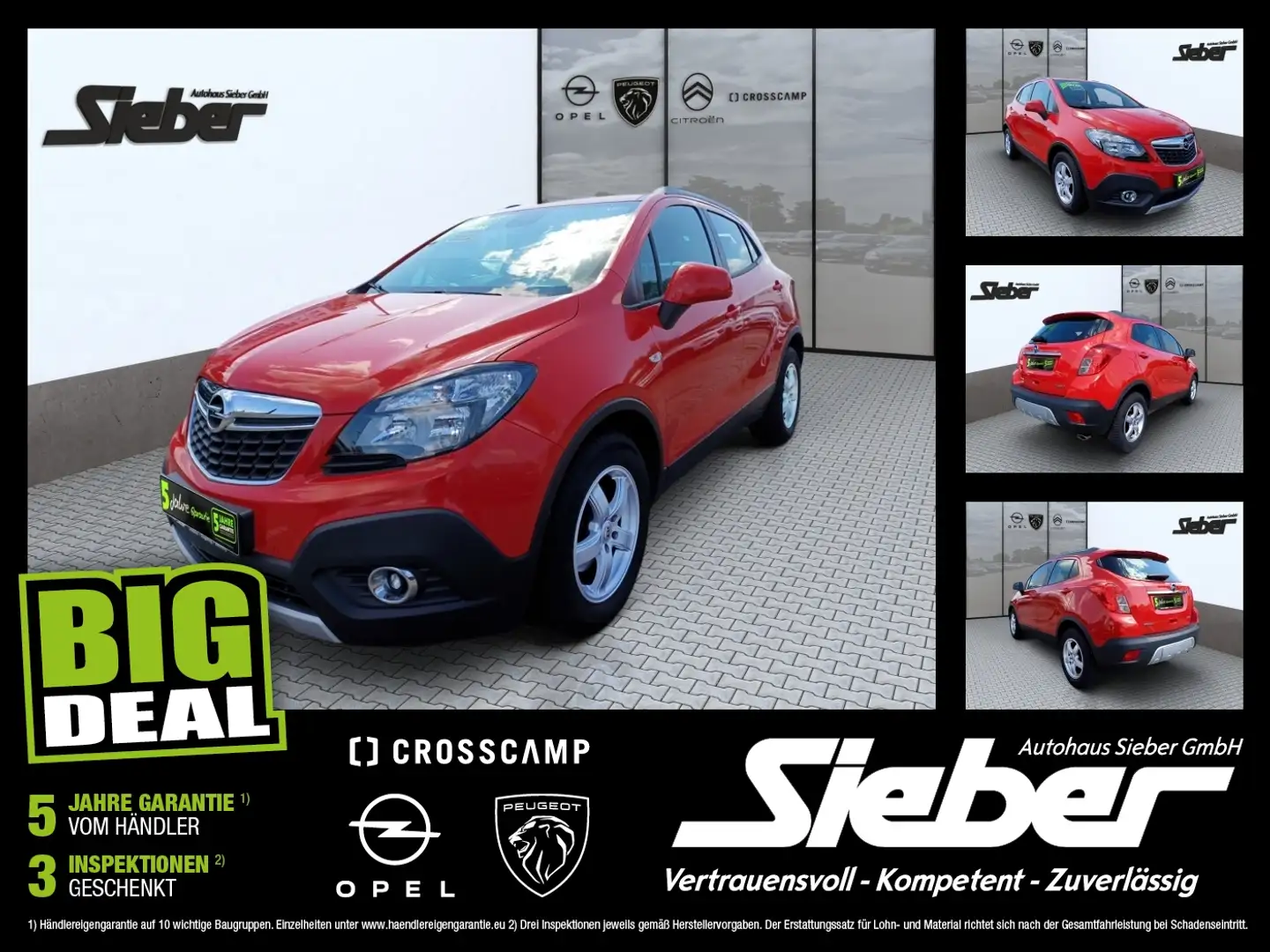 Opel Mokka 1.4 Turbo Edition Sitzheizung Kamera Navi Rot - 1