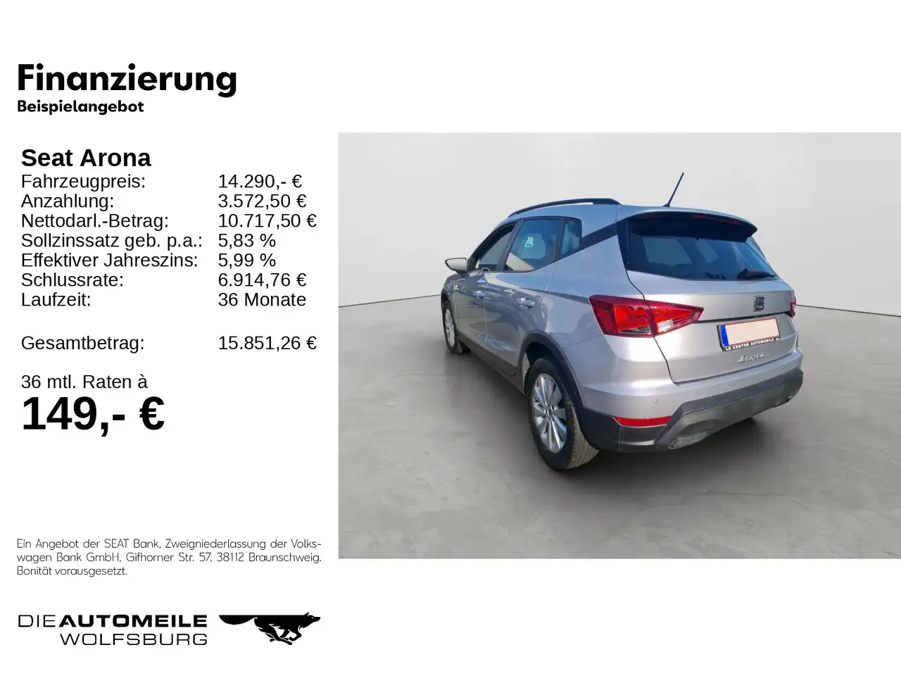 SEAT Arona 1.0TSI Style SITZHZ/KAM/CLIMATR, миниатюра 2