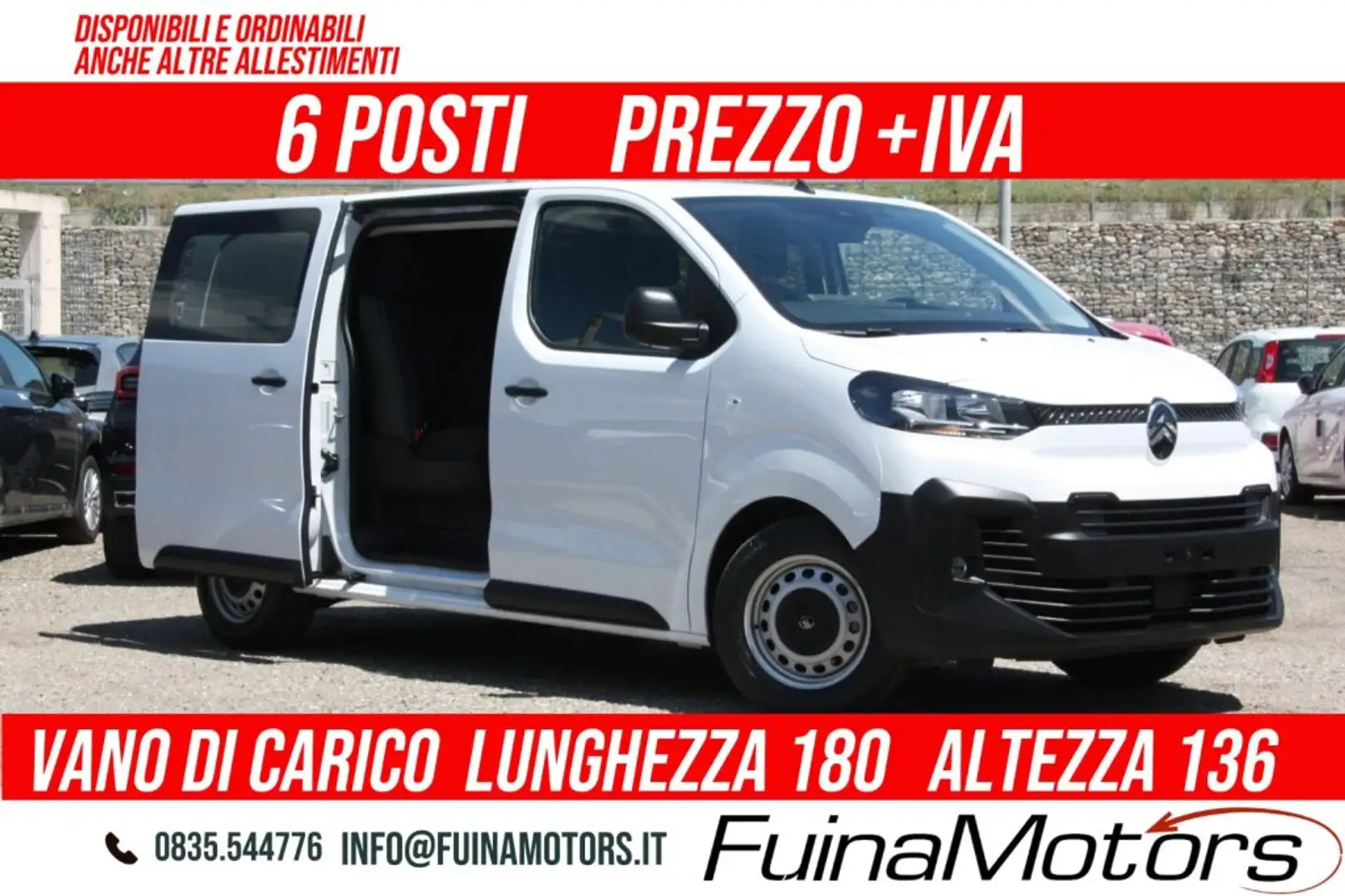 Citroen Jumpy 2.0 BlueHDi 140 6 POSTI AUTOCARRO NUOVO Blanc - 2