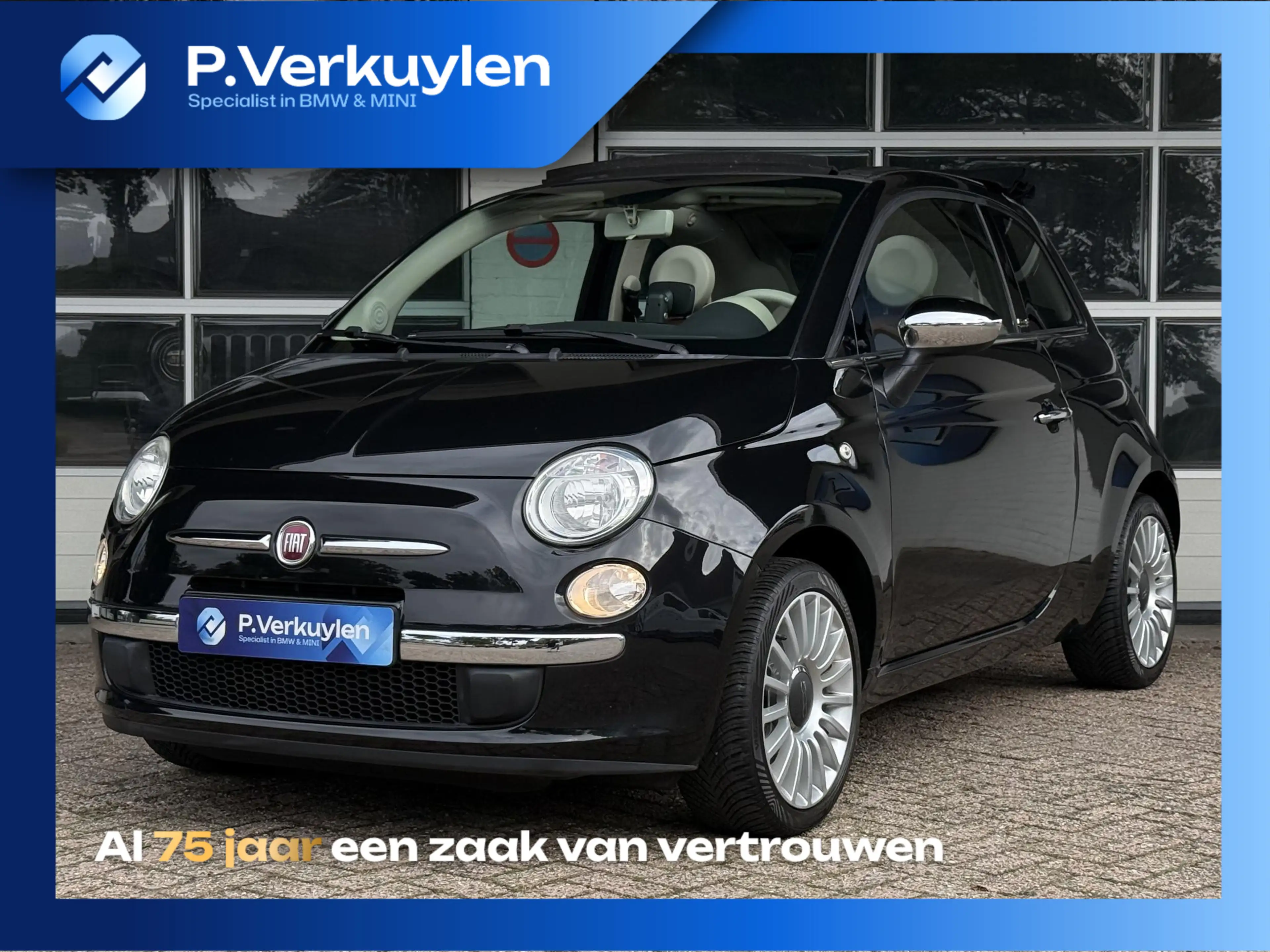 Fiat 500C 1.2 Lounge | AIRCO | LEDER | BLUETOOTH BELLEN | PA