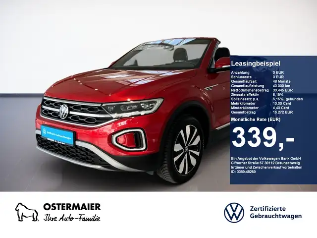 Volkswagen T-Roc Cabriolet MOVE 1.5TSI 150PS DSG ACC.5J-G.AHK.KAMER