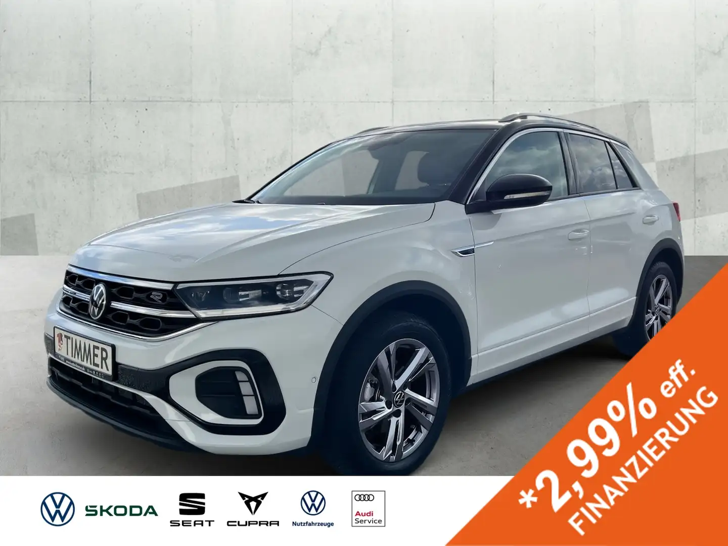 Volkswagen T-Roc 1.5 TSI DSG R-LINE *AHK *LED *ACC *VIRTUAL *RKAM Wit - 1