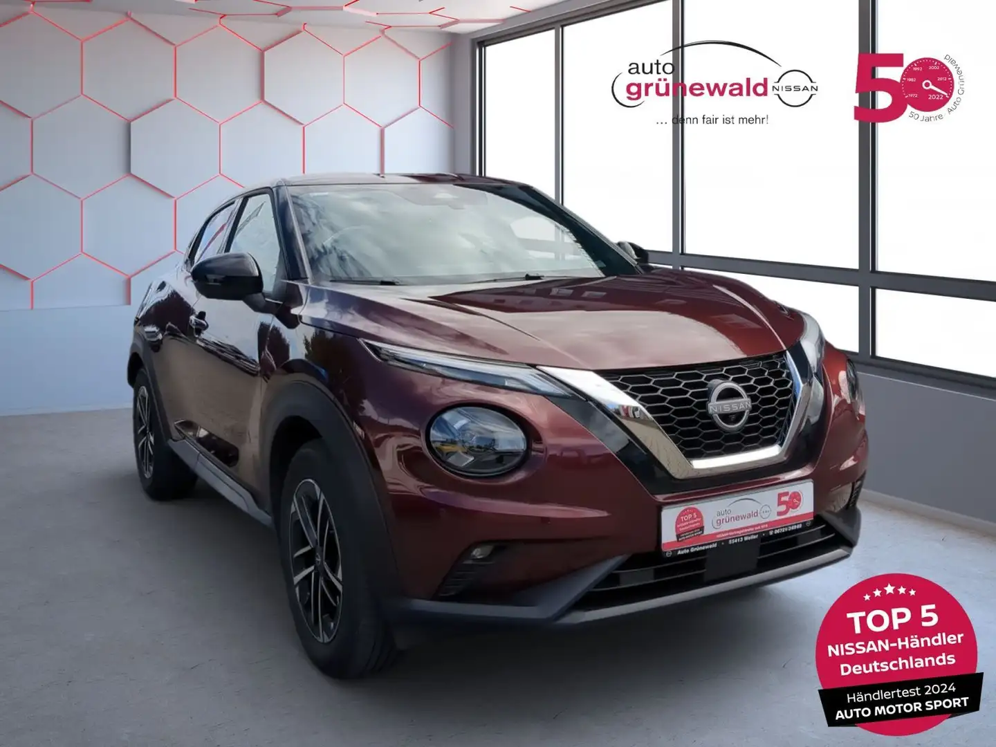 Nissan Juke 1.0 DIG-T N-Connecta,LED,360°,AHK Rot - 2
