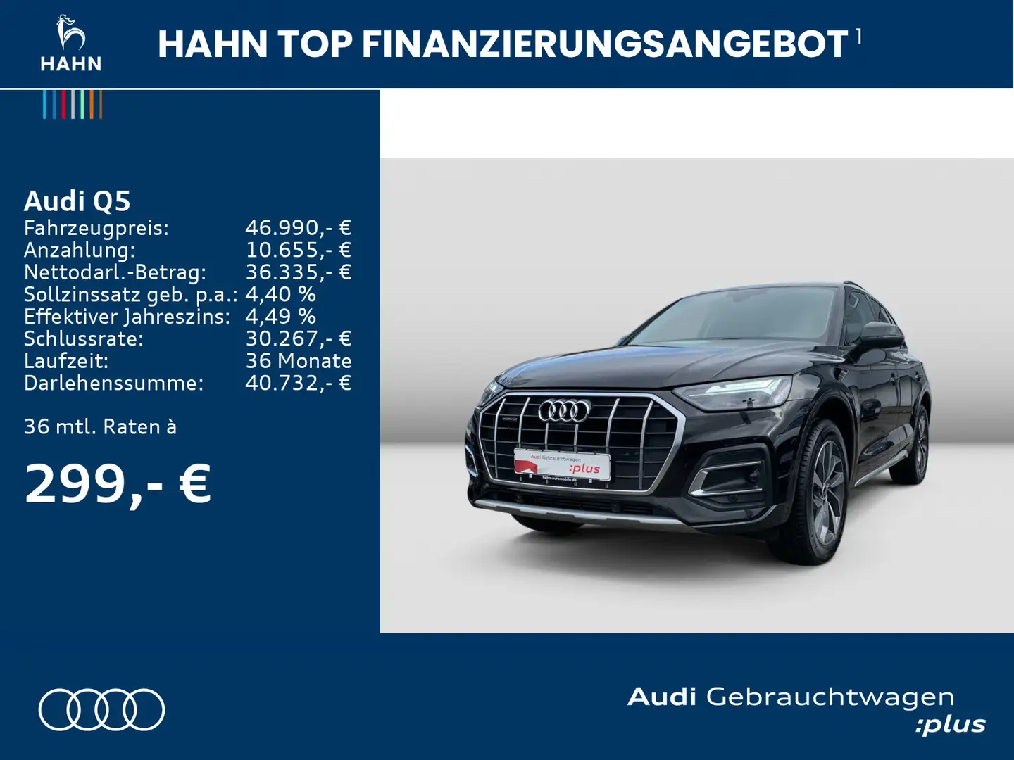 Audi Q5 45 TFSI quattro advanced S tronic Pano AHK Schwarz - 2