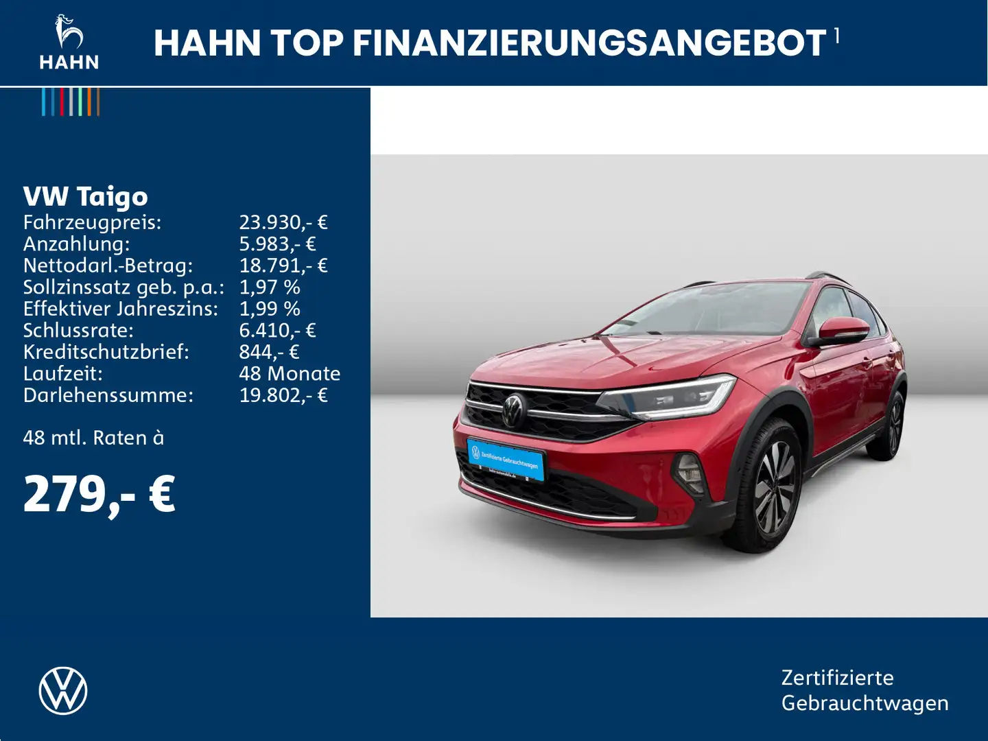 Volkswagen Taigo 1.0TSI DSG Move Matrix Navi Virtual Sitzh Rot - 2