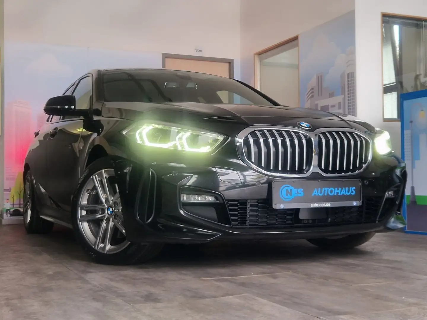BMW 118 dA ACC*M SPORT*HEAD UP*AD LED*HiFi*NAVI PROF* Noir - 2