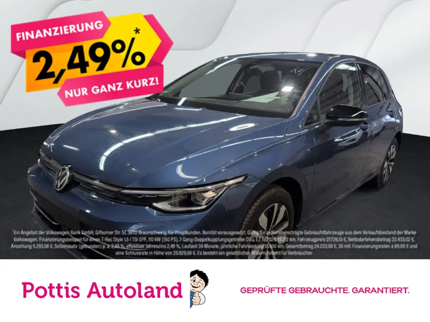 Volkswagen Golf 1.5 TSI GOAL AHK NAVI ACC PDC LED+ Blau - 1