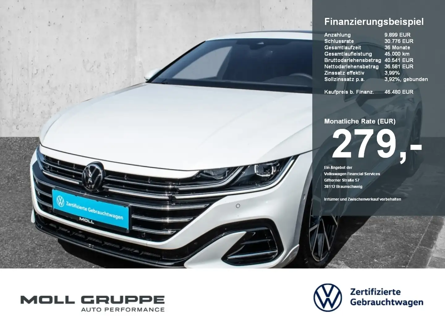 Volkswagen Arteon Shooting Brake 2.0 l TSI 4MOTION 360 ACC Weiß - 1