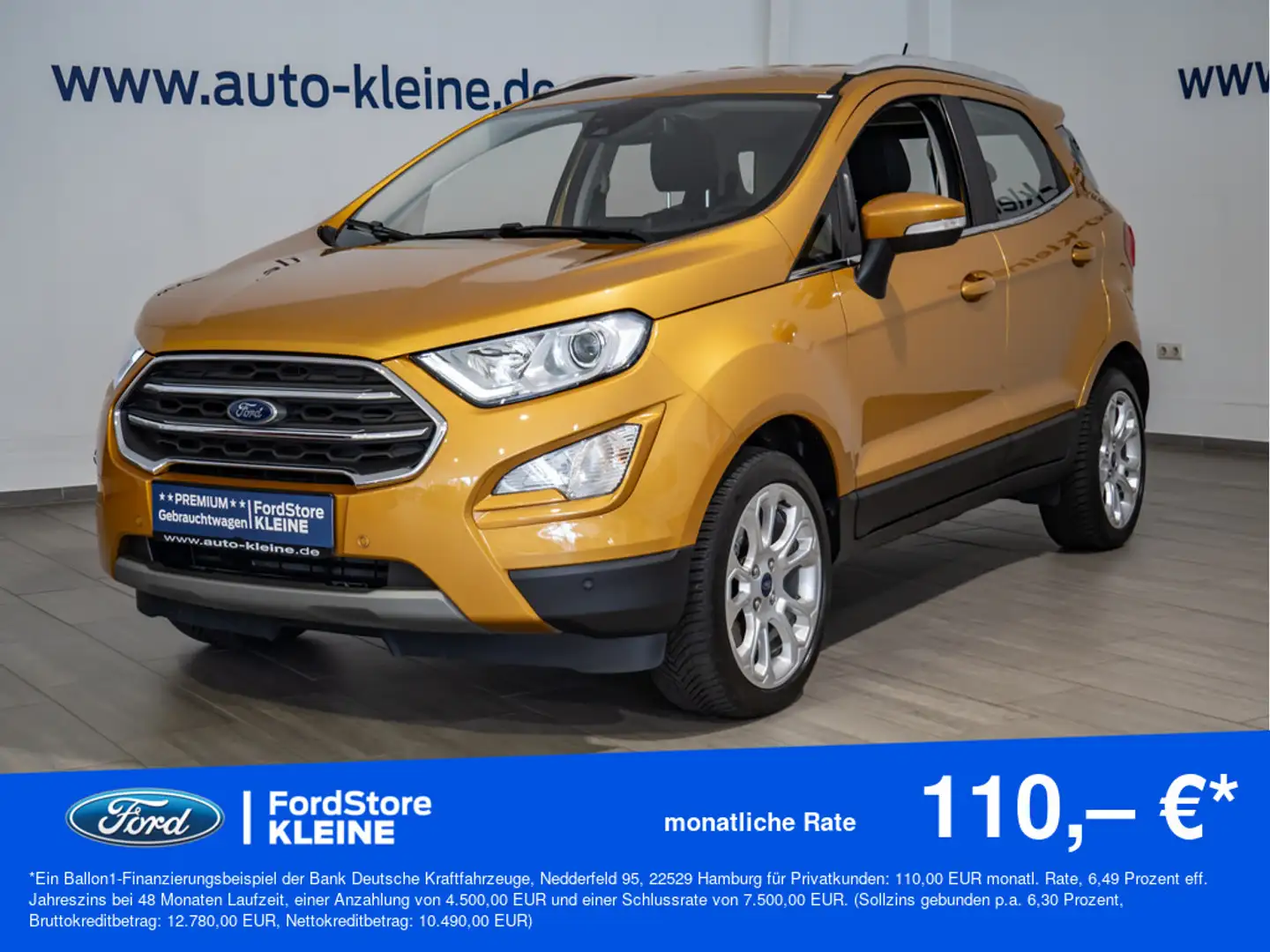 Ford EcoSport Titanium 1.0l EcoBoost +B&O+TWA+GJR Gelb - 1