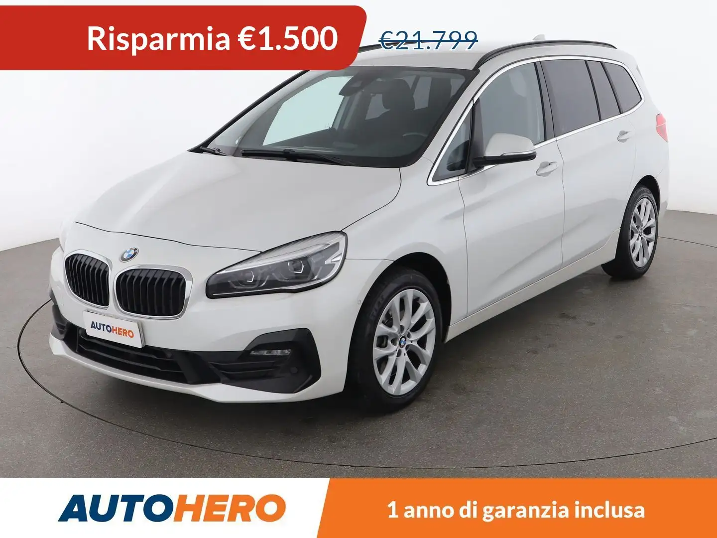 BMW 220 220d Gran Tourer Business aut. Bianco - 1