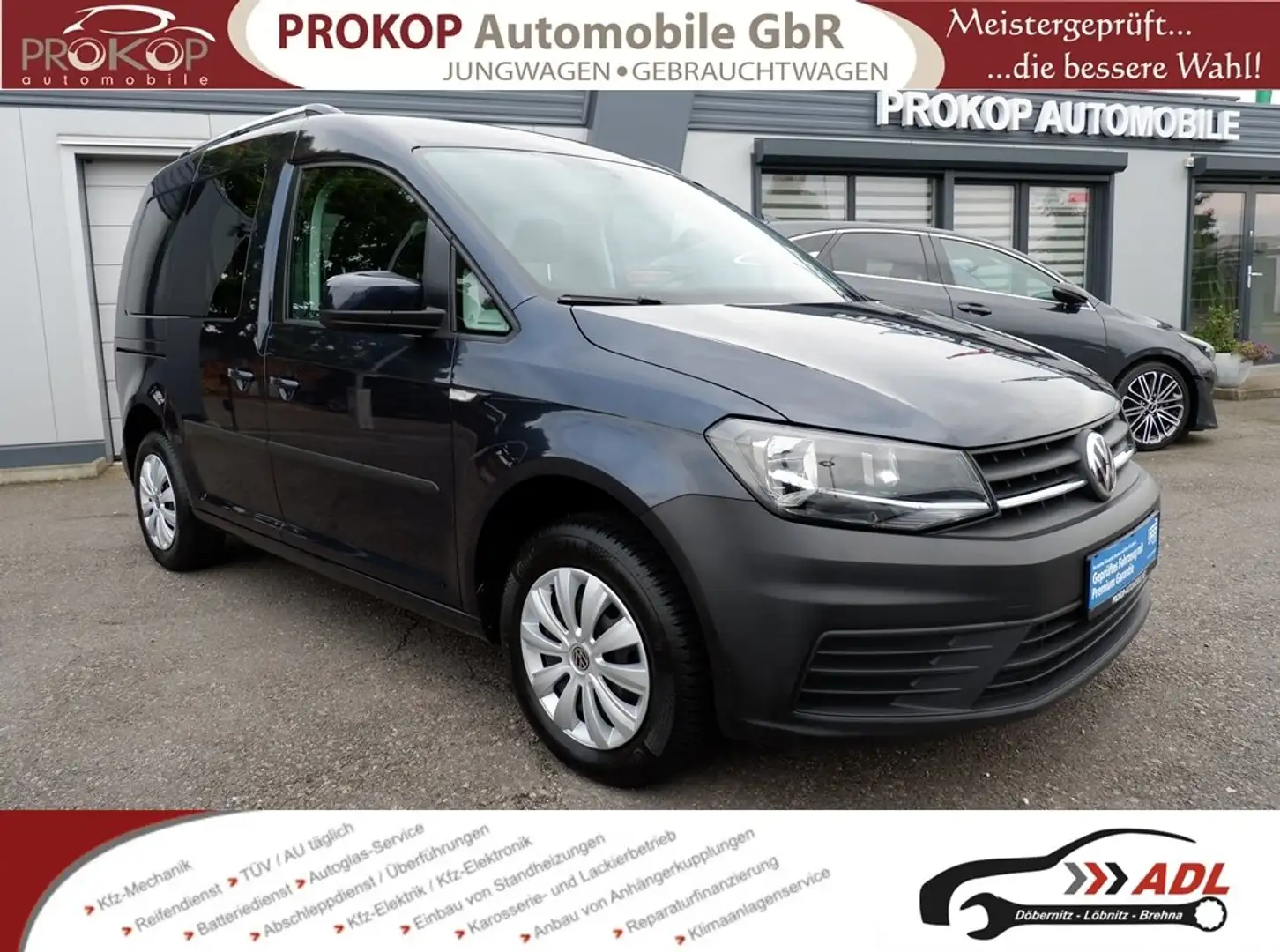 Volkswagen Caddy Trendline BMT PDC GRA PDC Navi abn.AHK 5-Sitzer Bleu - 1