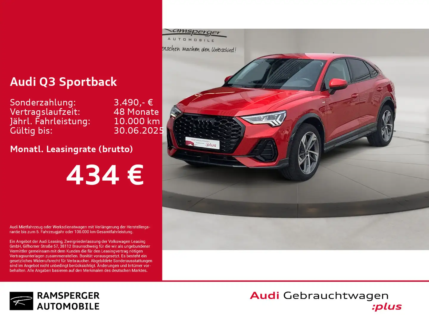 Audi Q3 S line 35 TDI Matrix ACC AHK Kamera Rosso - 1