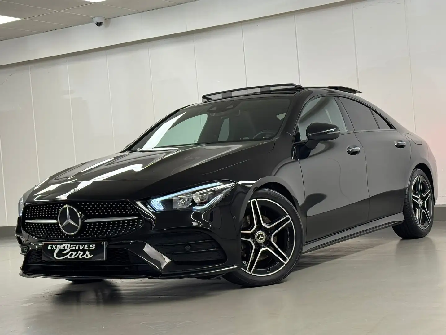 Mercedes-Benz CLA 180 D 116CV AMG LINE AUTO TO PANO CAMERA GPS CUIR REG Zwart - 1