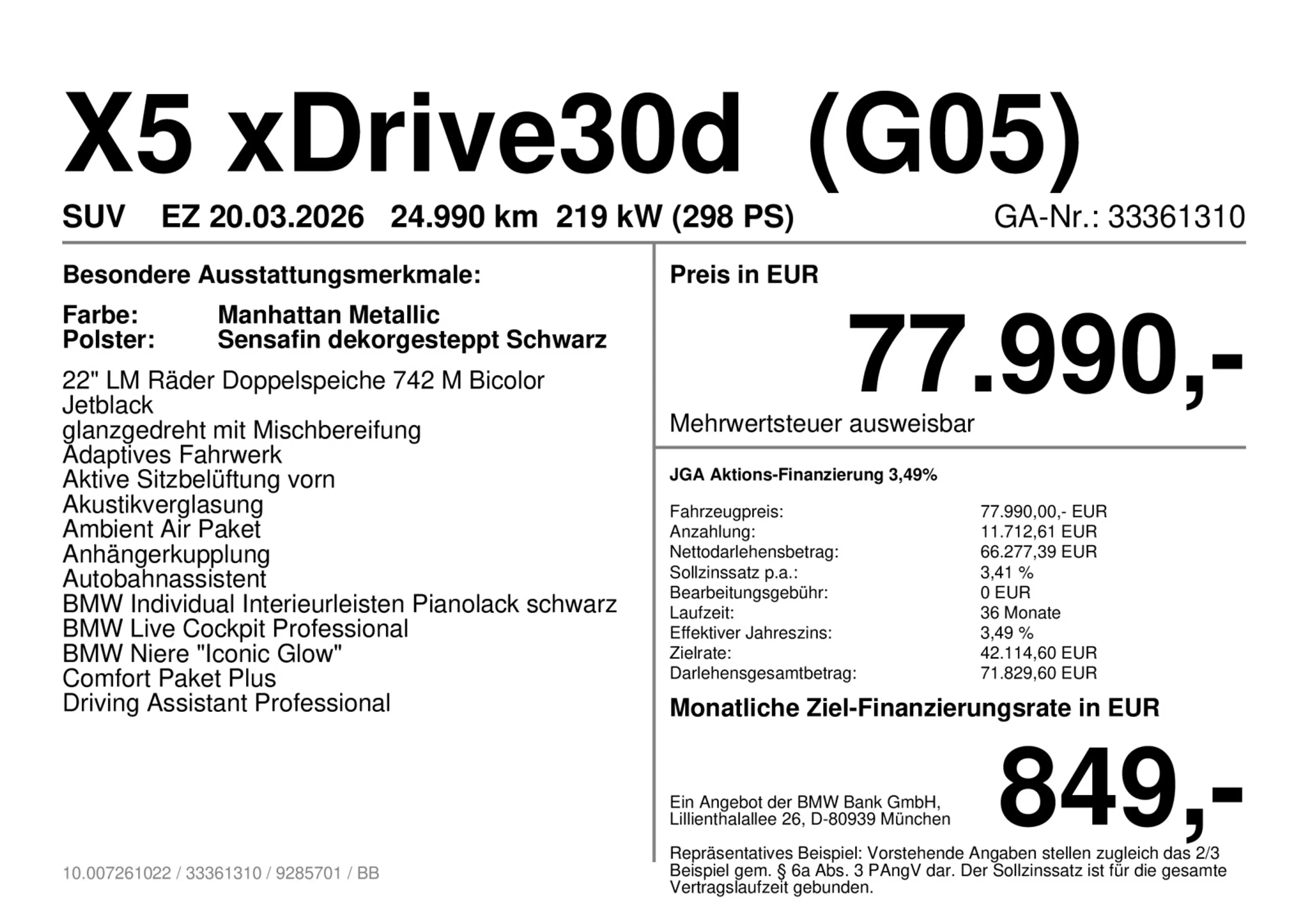 BMW X5 xDrive30d M Sportpaket Pro+Pano+ab 3,49% eff. — photo 4