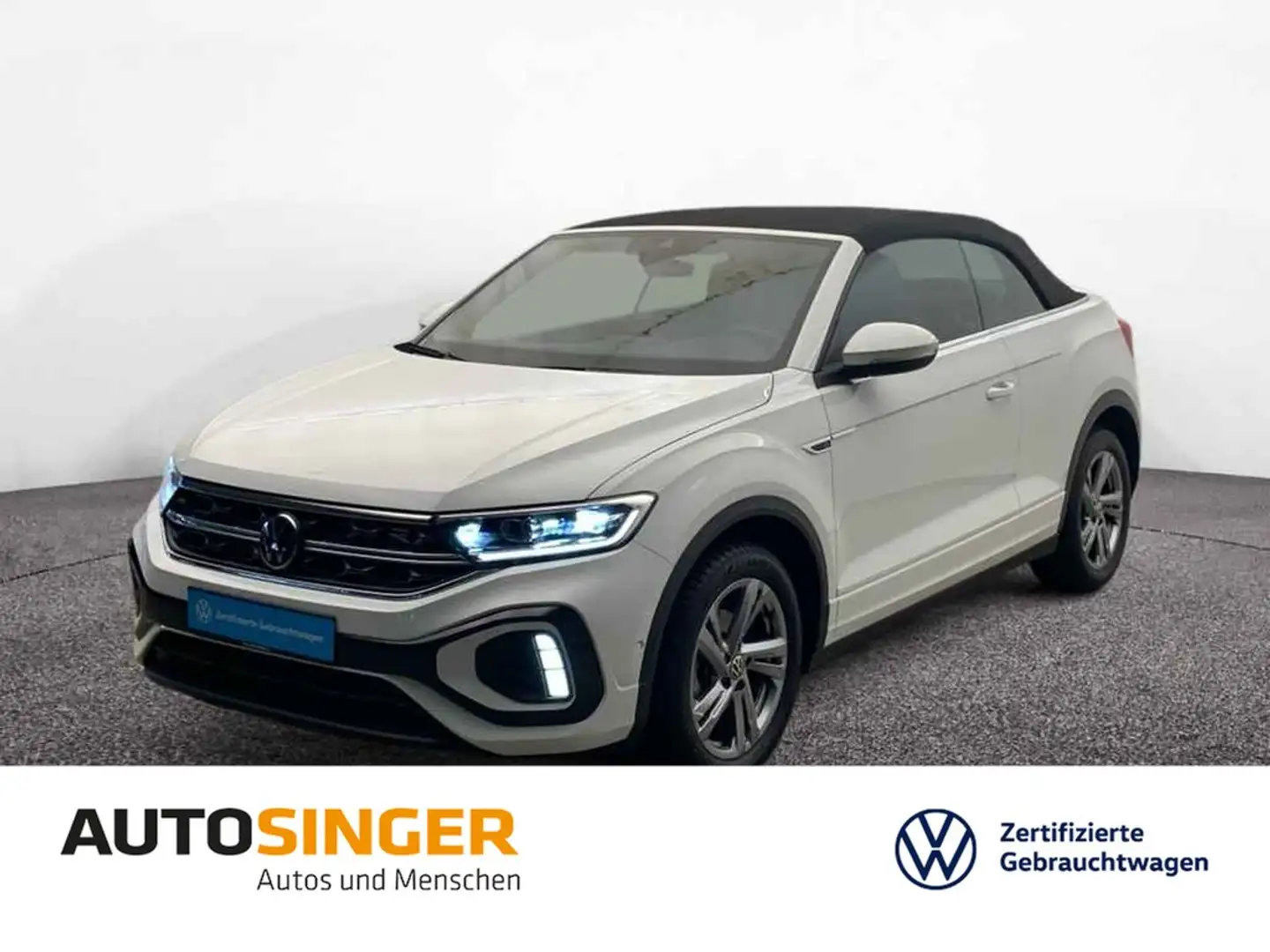 Volkswagen T-Roc Cabriolet R-Line 1.5 TSI DSG *AHK*NAV*SHZ* Weiß - 1