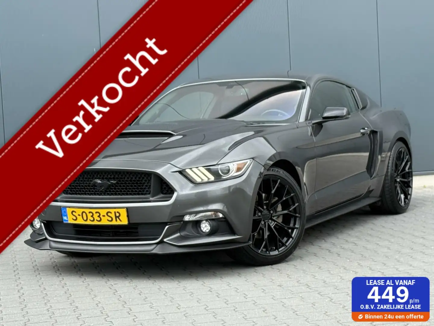 Ford Mustang Fastback 2.3 EcoBoost Performance Pack - Leder - B Gris - 1