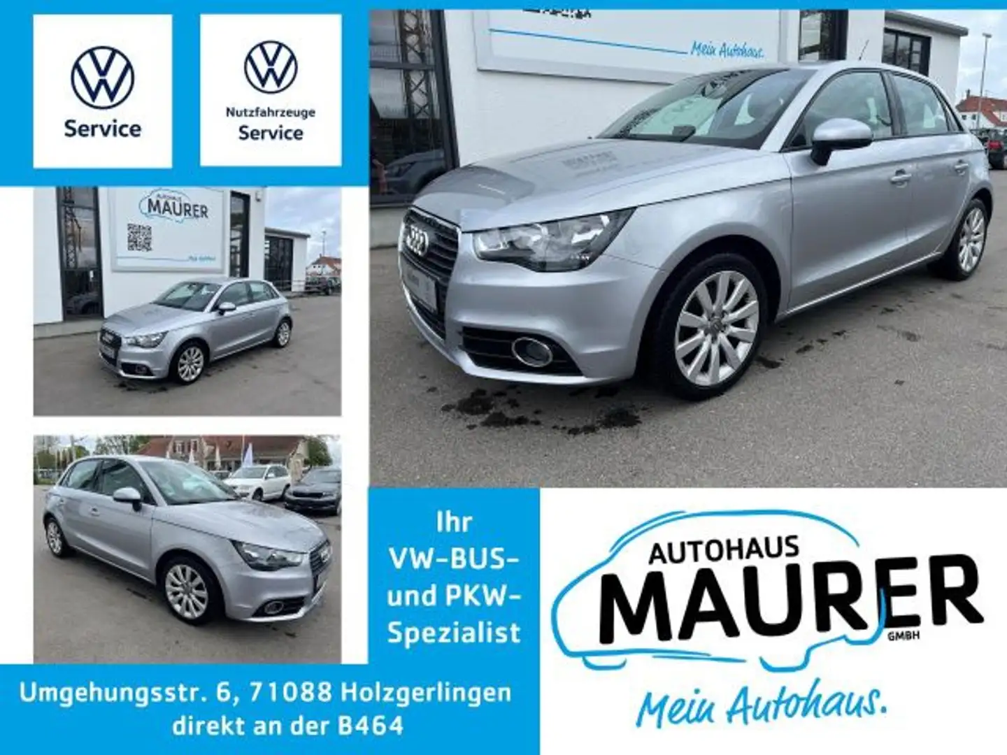 Audi A1 Sportback 1,4 TFSI S tronic Navi PDC Bluetooth Silber - 1