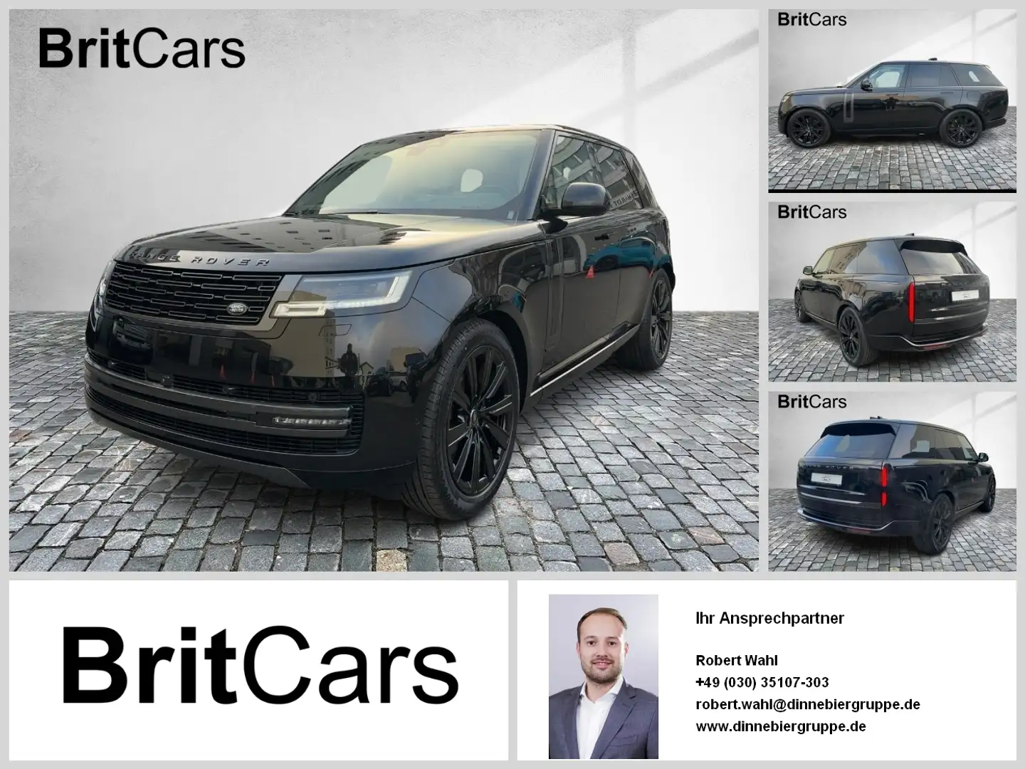 Land Rover Range Rover 3.0 P550e Autobiography Luft HUD SD Noir - 1