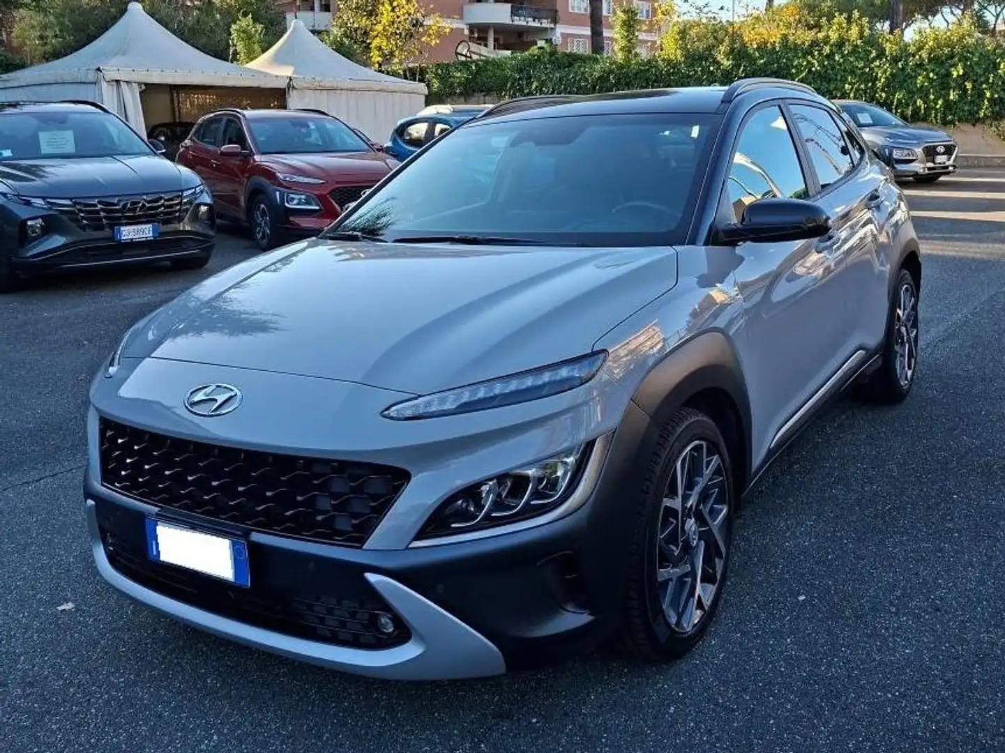 Hyundai KONA Kona I 2021 1.6 gdi hev Xclass 2wd 141cv dct Grigio - 1