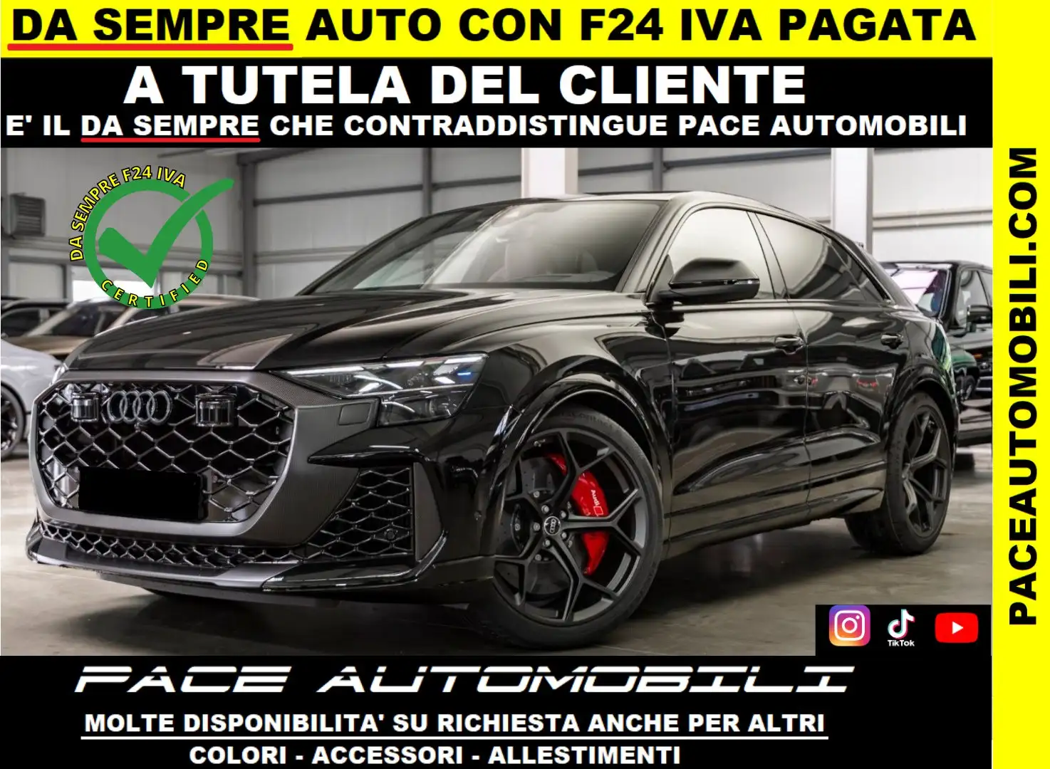 Audi RS Q8 640CV PERFORMANCE MY25 KERAMIK BLACK PACK ACC LED Nero - 1