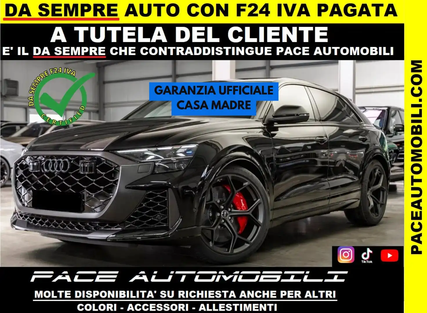 Audi RS Q8 640CV PERFORMANCE MY25 KERAMIK BLACK PACK ACC LED Nero - 1