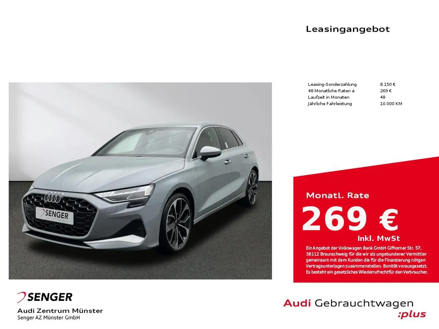 Audi A3 35 TFSI advanced S tronic Kamera Gris - 1