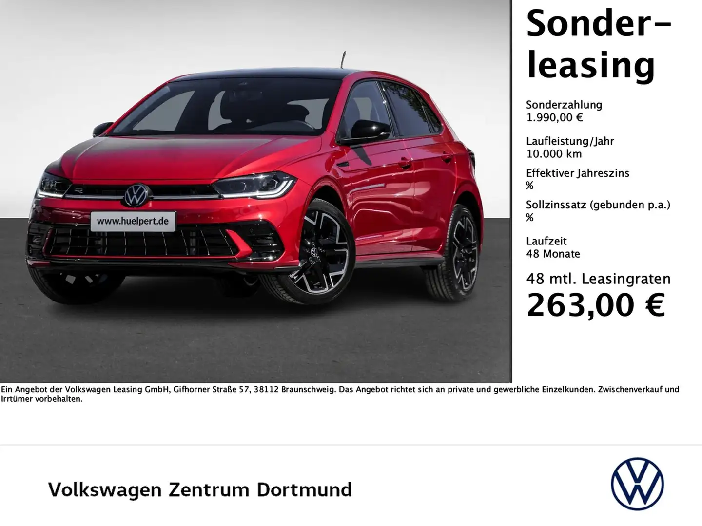 Volkswagen Polo 1.0 R-LINE DSG NAVI CAM SITZHZG MATRIXLED Rot - 1