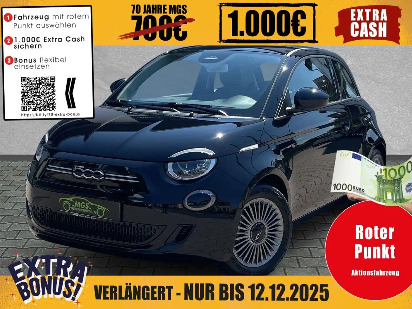 Fiat 500e Icon DAB #ANDROID #NAVI Schwarz - 1