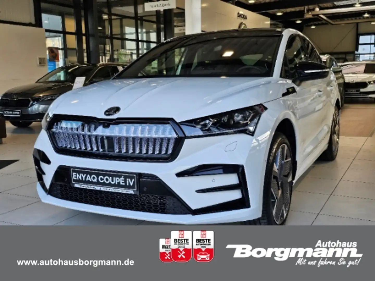 Skoda Enyaq Coupe RS VOLL UPE 69180 Leder HUD AHK Navi Memory Weiß - 1