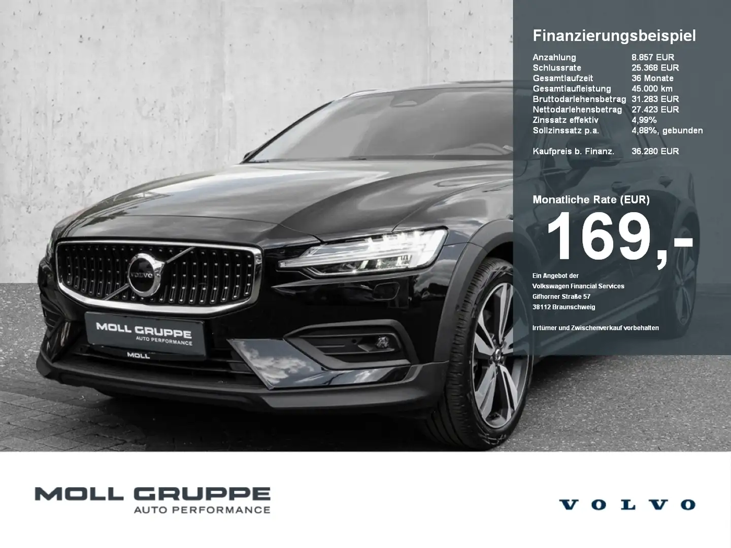 Volvo V60 Cross Country B4 (Diesel) AWD Ultimate Head UP LED Zwart - 1