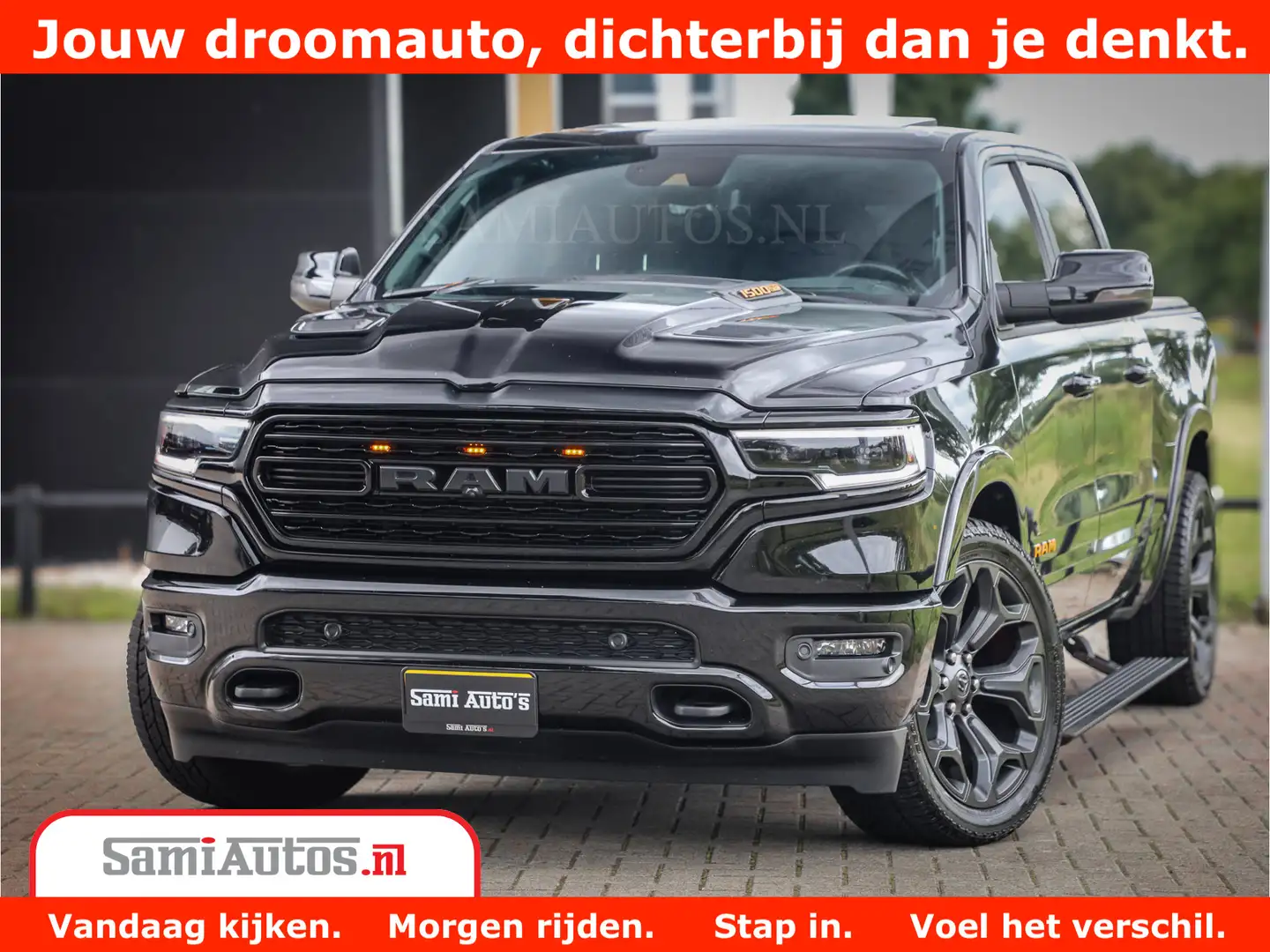 Dodge RAM 1500 LIMITED | 5.7 V8 HEMI | HUD | BOM VOL | LUCHT Zwart - 1