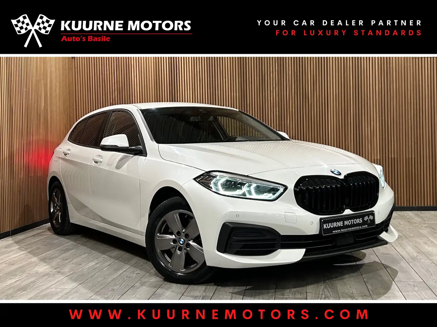 BMW 116 dA Alu16"/Leder/Gps/Carpl./Pdc/Airco *1j garantie* Blanc - 1