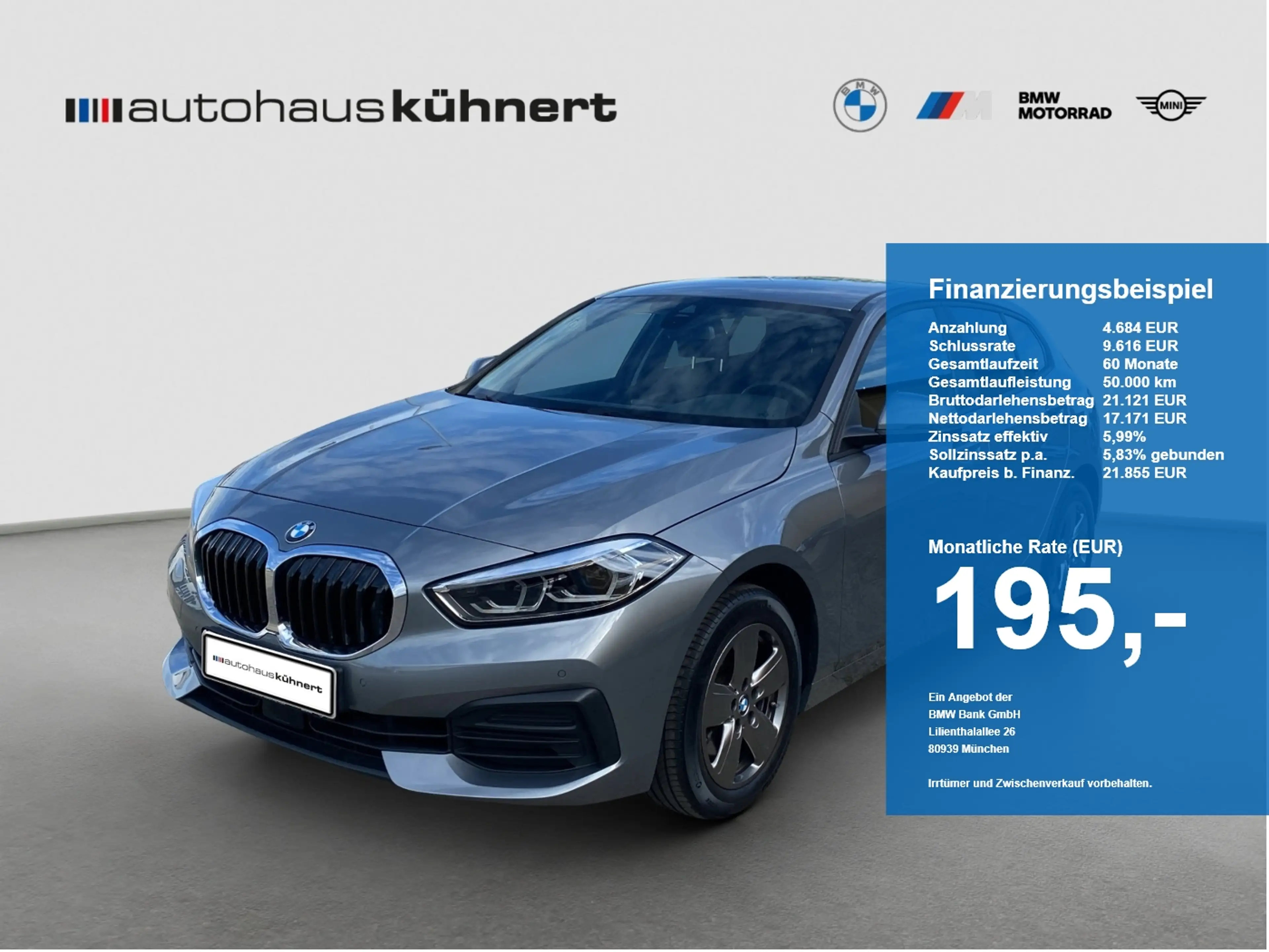BMW 118 d Advantage LED ACC DrvAss Navi PDC Klima DAB