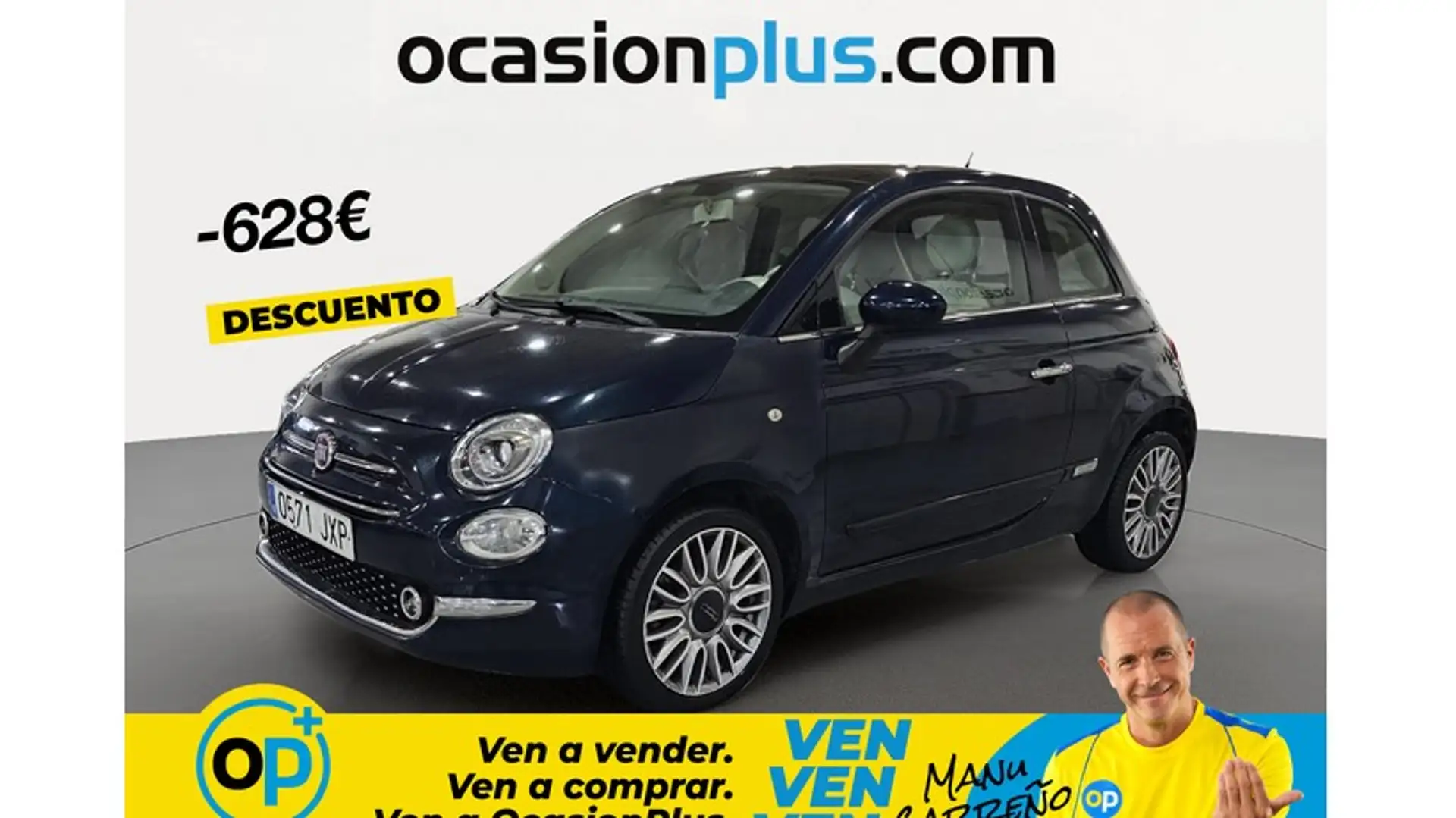Fiat 500 1.2 Lounge Azul - 1